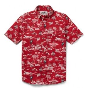 NWT Reyn Spooner OSU Ohio State Buckeyes Red Short Sleeve Hawaiian Shirt XL